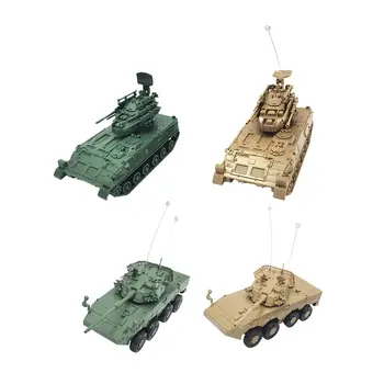 1: 72 Ölçekli 4D Tankı Modeli El Sanatları DIY Zırhlı Araçlar Paletli Paletli Araba çocuk masası Sahne Parti Hediyeleri Şekeri