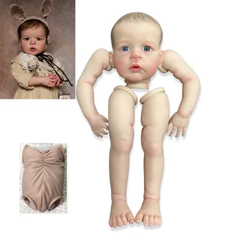 25 inç Yeniden Doğmuş Bebek Kiti Sandie 3D Boyalı Cilt Tonu Gerçekçi Yumuşak Dokunuşlu Bitmemiş Bebek Parçaları Vücut ve Gözler Görünür Damarlar