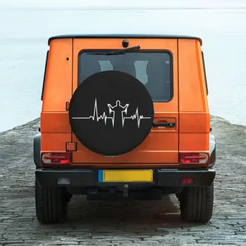 Isa Sırasında Kalp Atışı lastik kapak Tekerlek Koruyucular Hava Evrensel Jeep Römork RV SUV Kamyon Camper çekme karavan