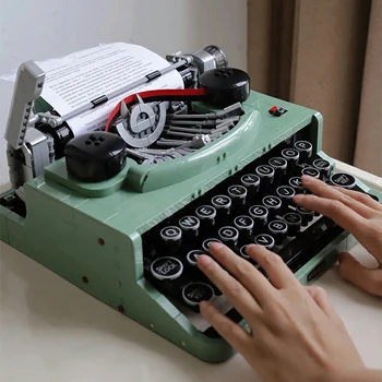Yeni 2078 adet Retro Daktilo Yapı Taşları Klavye MOC 21327 Seti Oyuncaklar Tuğla Yazma Makinesi Çocuklar İçin Yüksek Teknoloji Fikirleri Hediye