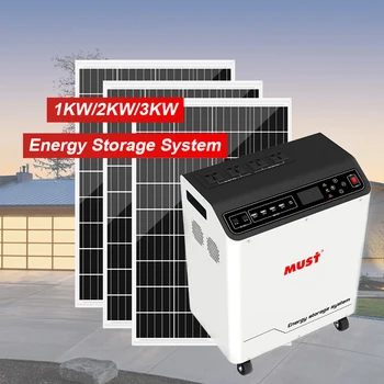 Hepsi bir arada 3KW 3000WH invertör BMS Lityum Pil Güneş Jeneratörü Taşınabilir güç istasyonu