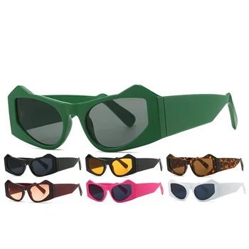 Moda Tasarımcısı Kedi Kulak güneş gözlüğü Geniş Kol Renkli Degrade UV400 Özel Logo Toptan Gafas De Sol Kadın Güneş Gözlüğü