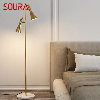 SOURA İskandinav zemin lambası Modern aile oturma odası yatak açısı Aadjustment LED Yaratıcılık ayakta ışık