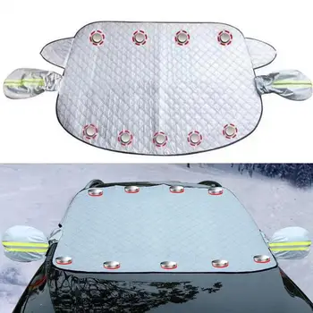Araç camı güneş koruma kapağı katlanabilir su geçirmez Anti-Frost donma önleyici ısı yalıtımı Kış Kalınlaşmış Kapak