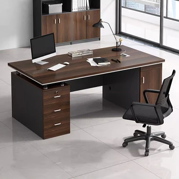 Basit Modern Ofis Masaları Çift Personel Masası ve Sandalye Kombinasyonu Lüks Ofis Patron Masası Ev Çalışma Çalışma Masası bilgisayar masası