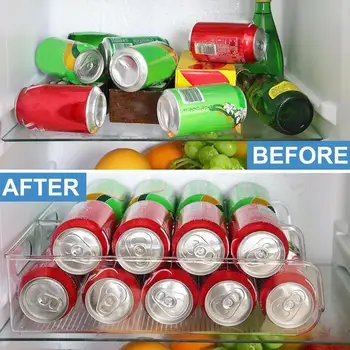 Organizatör Kapasiteli Soda Organizatörler Mutfak Buzdolabı Depolama Kiler Braketi Pürüzsüz Kenar Organizasyon Buzdolabı