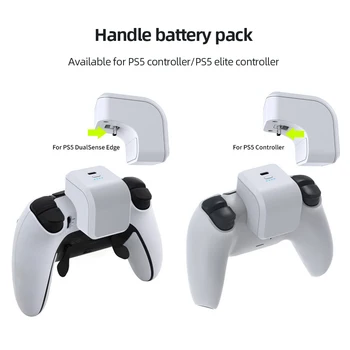 PlayStation 5 için PS5 1600mAh kablosuz Oyun Denetleyicisi Şarj Cihazı Pil Paketi şarj edilebilir pil İçin PS5 Dualsense Kenar Gamepad