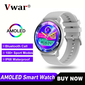 2023 AMOLED Ekran Akıllı İzle Kadın Spor Kalp Hızı Uyku Monitör Spor İzci BT Çağrı NFC Smartwatch Erkekler için Xiaomi IOS