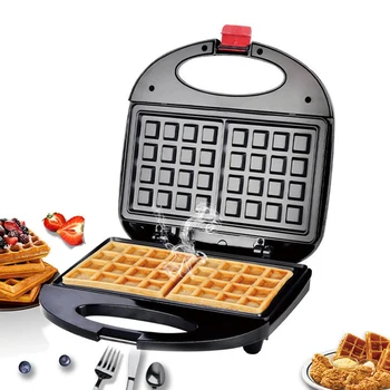 Elektrikli Sandviç Makinesi yapışmaz kaplı Sandviç Tost Makinesi çift taraflı ısıtma ızgara Waffle Demir Seti Taşınabilir Mutfak Aletleri