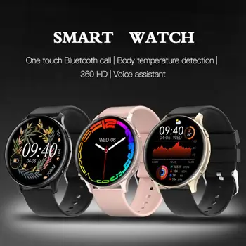 Akıllı saat Kalp Hızı Vücut Sıcaklığı Ses Asistanı İzle Müzik Spor Spor Uyku Monitör Bluetooth Çağrı Smartwatch MX15