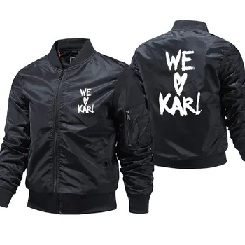 Seviyoruz Karls Bombacı Ceket erkek Kalın Sıcak Kış Motosiklet Ceketler Erkekler Ma - 1 Pilot Hava Rüzgarlık kapüşonlu ceket Elbise S-5XL