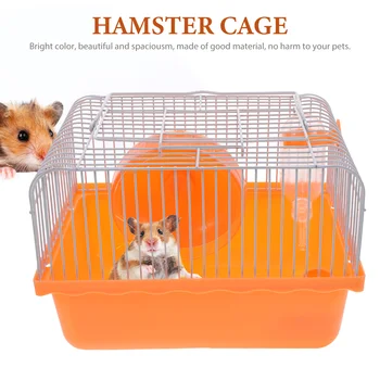 Hamster Kafesi Seyahat Taşıma sıçan Kafesi Küçük Evcil Hayvan Malzemeleri Hamster Oyuncak Aksesuarları (Pembe) Polis labirent