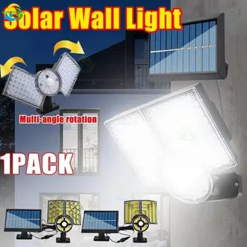 Güneş ışığı açık süper parlak hareket sensörü güneş güçlü güç LED bahçe duvar lambası IP65 su geçirmez 3 çalışma modu