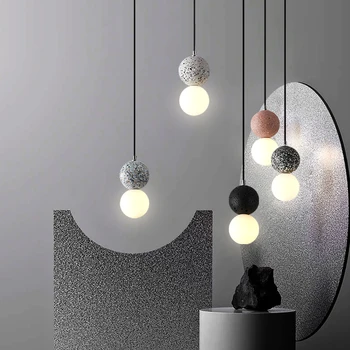 Modern LED kolye ışıkları Nordic cam oturma yatak odası restoran mutfak dekoru asılı aydınlatma armatürleri kapalı süspansiyon lambaları