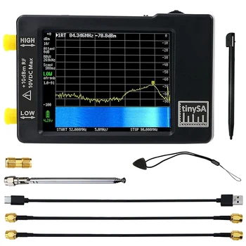 Yükseltilmiş TinySA Spektrum Analizörü MF/HF / VHF UHF Girişi 0.1 MHZ-350 MHZ ve UHF Girişi 240 MHZ-960 MHZ Sinyal Jeneratörü