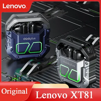 Orijinal Lenovo XT81 kablosuz kulaklıklar Bluetooth 5.3 Kulaklık TWS Spor oyun kulaklığı Düşük Gecikme LED mikrofonlu kulaklık