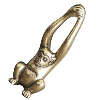 Pirinç Hortum Maymun Masa Dekor Dekorasyon Mini Gibbon Minyatür Şekil Süsleme Masaüstü Heykelcik