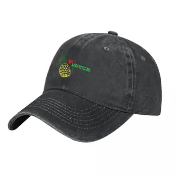 Psikoloji ananas Logo Retro ayarlanabilir kovboy Denim şapka Unisex Hip Hop beyzbol kapaklar siyah
