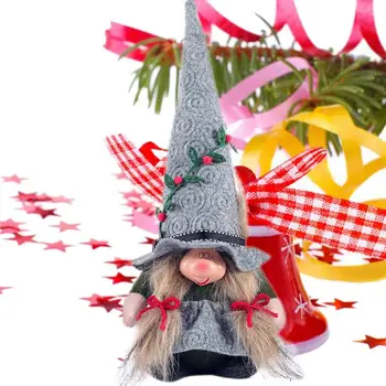 Peluş Cüceler Süslemeleri Noel Peluş Gnome Şapka İle Meçhul Bebek El Yapımı Gnome Süsler Cüce Bebek Ev İçin