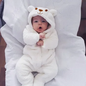 Yenidoğan Bebek Bahar Kış Giysileri Bebek Ceket Kız Tulum Erkek Yumuşak Bebe Romper Bebek Giysileri 0-12 Ay Çocuk