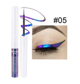 1 adet Parlak Metalik Göz Farı Astar Bukalemunlar Çok Krom Eyeliner Sıvı İnci Parlak Renk Aurora Gözler makyaj Glitter Pigment