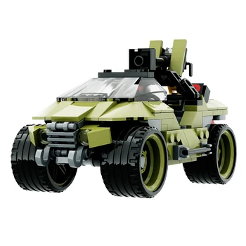 Gobricks MOC Halo Warthdog M12 Asker hafif zırhlı Araç Askeri Serisi Yapı Taşı Modeli Tuğla Seti DIY çocuk için oyuncak Hediye
