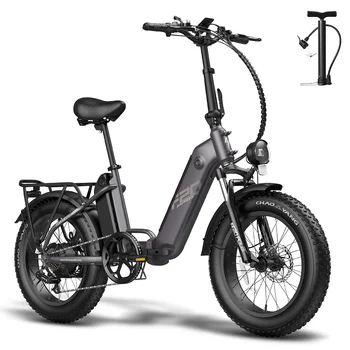 Fafree FF20 yün katlanır elektrikli bisiklet 20 * 4.0 inç yetişkin büyük ebike lastik 500W 20.8 Ah pil 7-speed E-MTB aralığı 140km