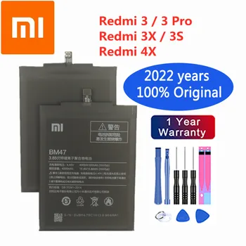 2022 Yıl BM47 Orijinal Telefon Pil Xiaomi Redmi 3 3S 3X4X4100MAH Yüksek Kaliteli Yedek Bateria Şarj Edilebilir Piller