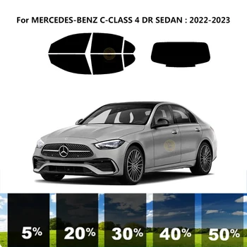 Önceden kesilmiş nanoceramics araba UV Pencere Tonu Kiti Otomotiv Cam Filmi MERCEDES-BENZ C sınıfı İçin W205 4 DR SEDAN 2022-2023