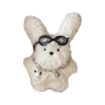 Peluş doldurulmuş hayvan tavşan oyuncak kolye Anahtarlık Sevgililer günü dekor için