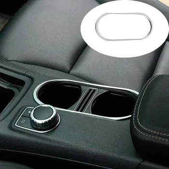 Araba İç Merkezi Konsol Su Bardağı Tutucu Kapak Dekorasyon Trim Fit Mercedes Benz İçin Bir GLA CLA Sınıfı Oto Aksesuarları