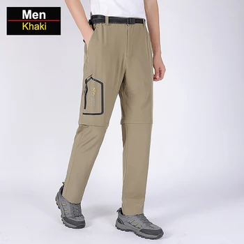 Erkek Su Geçirmez yürüyüş pantolonu İlkbahar Yaz Çabuk Kuruyan Kısa Pantolon Erkekler Ayrılabilir Nefes Balıkçılık Kamp Pantolon