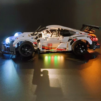 Led ışık Kiti 42096 911 RSR İle Uyumlu 20097 Beyaz Süper Araba Yarışı DIY Lamba Oyuncaklar Hediye Seti Dahil Değildir Yapı Taşları