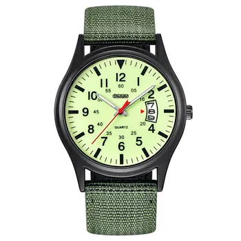 Naylon erkek Saatler Lüks Erkekler Ordu Askeri Kuvars Saatı Takvim Tarihi Saatler Relogio Masculino Reloj Hombre Relogio