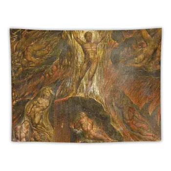 HD Şeytan Lejyonlarını Çağırıyor, William Blake tarafından YÜKSEK ÇÖZÜNÜRLÜKLÜ Goblen Estetik Oda Dekoru