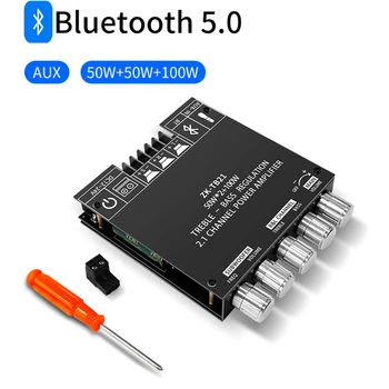 Yeni Ses ZK-TB21 Bluetooth 5.0 Stereo Ses Alıcısı Amplifikatör Kurulu 2.1 Kanal Mini Subwoofer 50W X 2+100W