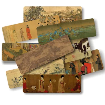 10 Adet / takım Çin Ünlü Tablolar kağıt yer imleri Antik Stil Kitap Tutucu Mesaj Kartı Hediye Kırtasiye