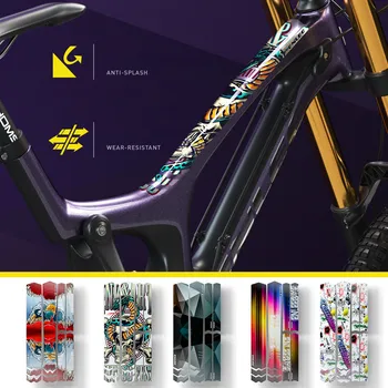 3D Bisiklet Paster Çerçeve Çizilmeye Dayanıklı Koruyucu MTB Yol Bisikleti Tutkal Çıkarılabilir Etiket Anti-Skid Koruma krom çerçeve