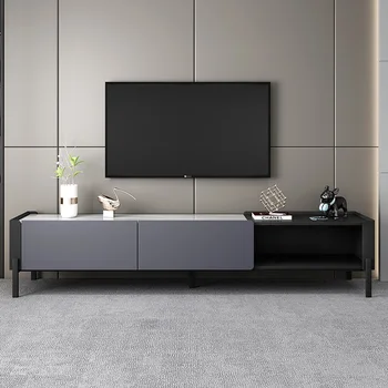 Modern Minimalist Kayrak Masa Üstü TV Dolabı oturma odası kahve sehpası Yüksek Ayak TV standı Depolama Çekmeceli iç mekan mobilyası