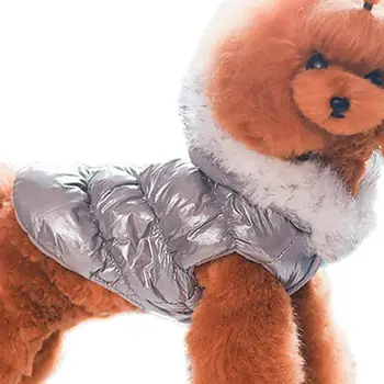 Pet Coat Yansıtıcı Pet Kış Kalın Sıcak Açık Ceket Yansıtıcı Su Geçirmez Sıcak Rahat Köpek Mont Küçük Köpekler İçin Kapalı