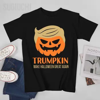 Unisex Erkekler Trumpkin Trump 2024 Yapmak Cadılar Bayramı Büyük Tekrar Tişört Tees O-Boyun T Shirt Kadın Erkek %100 % pamuklu tişört