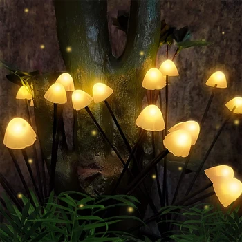 4-1 ADET Güneş Mantar LED Lamba IP67 Su Geçirmez Bahçe Çim mantar İşığı Tatil Düğün Noel Partisi Veranda Yolu Dekor
