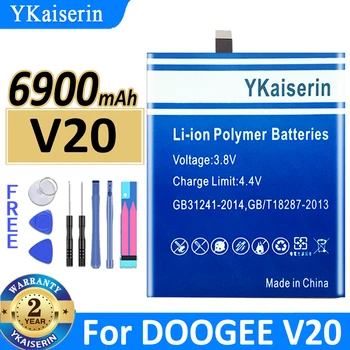 YKaiserin DOOGEE V20 V10 Yüksek Kapasiteli Pil BAT21ZN1336000 6900mAh BAT21M188500 Cep Telefonu Bateria