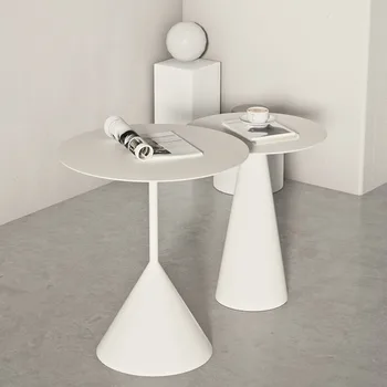 Estetik Lüks Sehpa Minimalist Metal Yatak Odası Bahçe Koridor Giriş Yuvarlak çay masası İskandinav Mesa yatak odası mobilyası