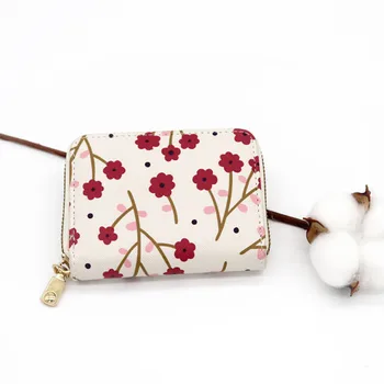 Moda Ezilmiş Çiçek Organı kart çantası Fermuar Sevimli kart klibi Küçük Taze Çoklu Kart cüzdan Çocuk Sıfır Carteras Para Mujeres