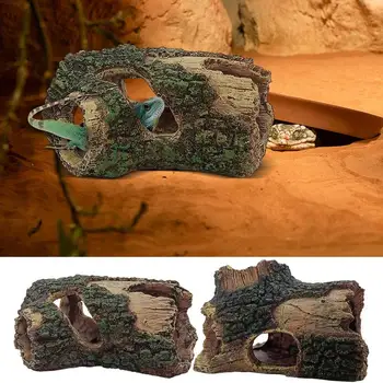 Reçine İçi Boş ağaç gövdesi Süsleme İçi Boş Gövde Ağacı Süsleme Delik Günlük Ve Ahşap Mağara Evi Balık Tankı Karides Yengeç Kaplumbağalar