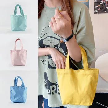 Kanvas çanta Kadınlar için omuz çantaları Bakkal Küçük Tote Alışveriş Çantaları Büyük Kapasiteli Piknik Çantası Katlanabilir Öğrenci Öğle Yemeği Çantası