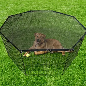 Köpek Oyun Parkı Oxford Kumaş Üst Kapak Taşınabilir Katlanır Pet çadır örtüsü Oyun Parkı Köpek Kulübesi Kolay Kullanım Çit Açık Büyük Köpekler