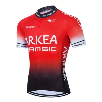 Takım ARKEA SAMSİC Bisiklet Formaları MTB Maillot Dağ Bisikleti Giyim Ropa Ciclismo Yaz Hızlı Kuru erkek Kısa Spor Üst Gömlek
