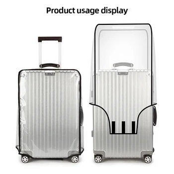 Şeffaf Bagaj Kapağı 18-30 inç Şeffaf bavul kılıfı Koruyucu PVC bavul kılıfı Koruyucuları için Su Geçirmez Tekerlekli Bavul